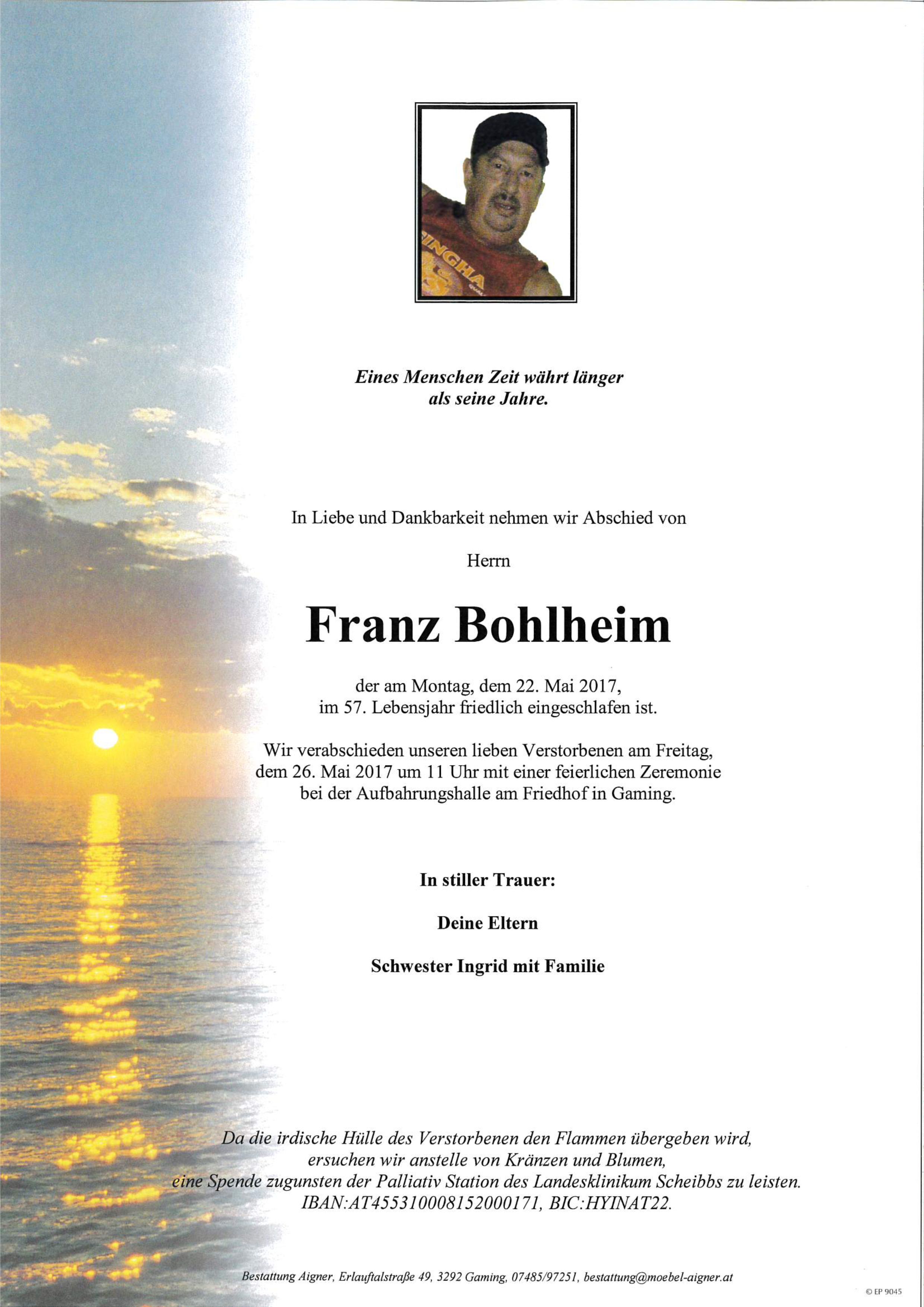 Franz Bohlheim
