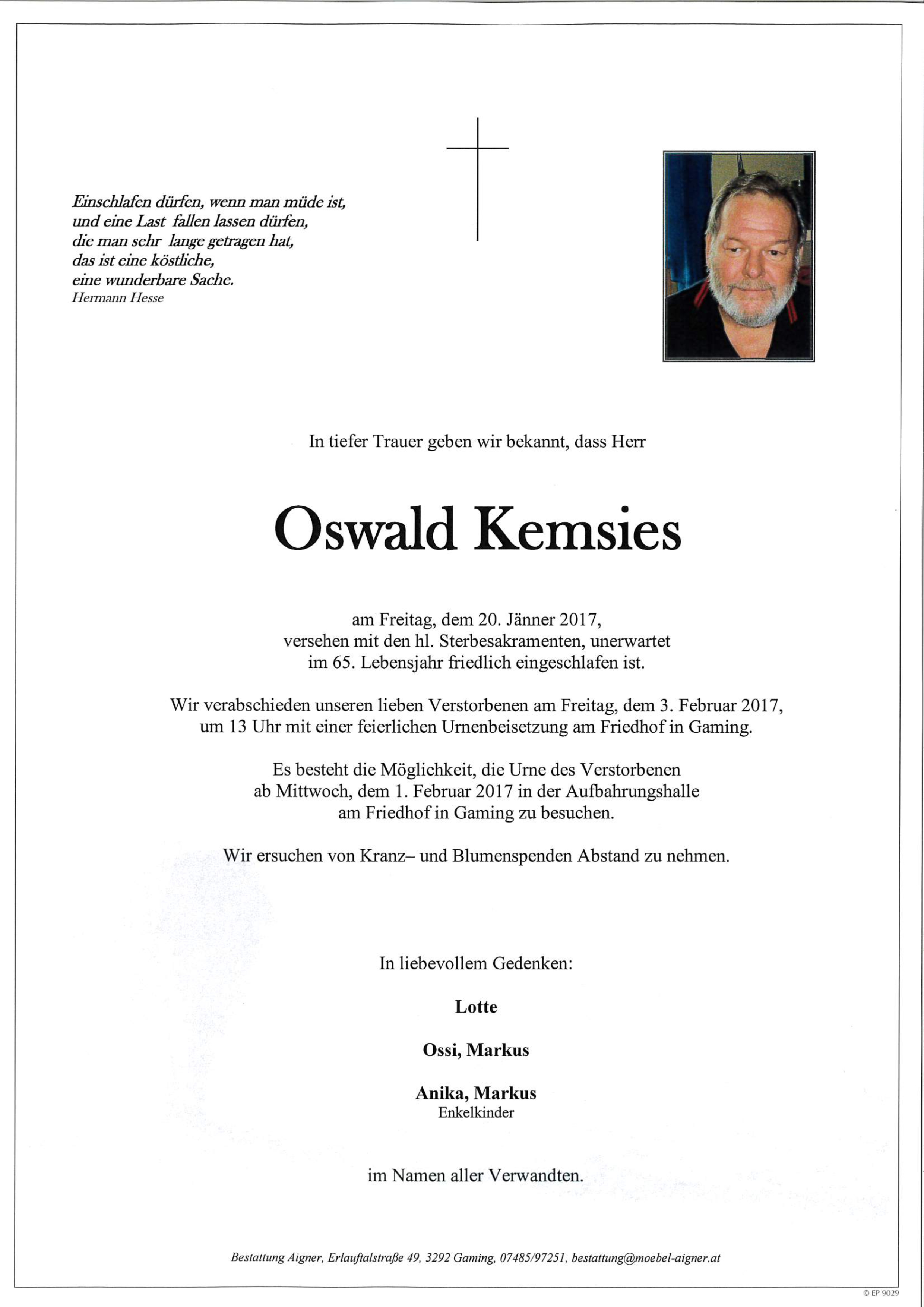 Oswald Kemsies