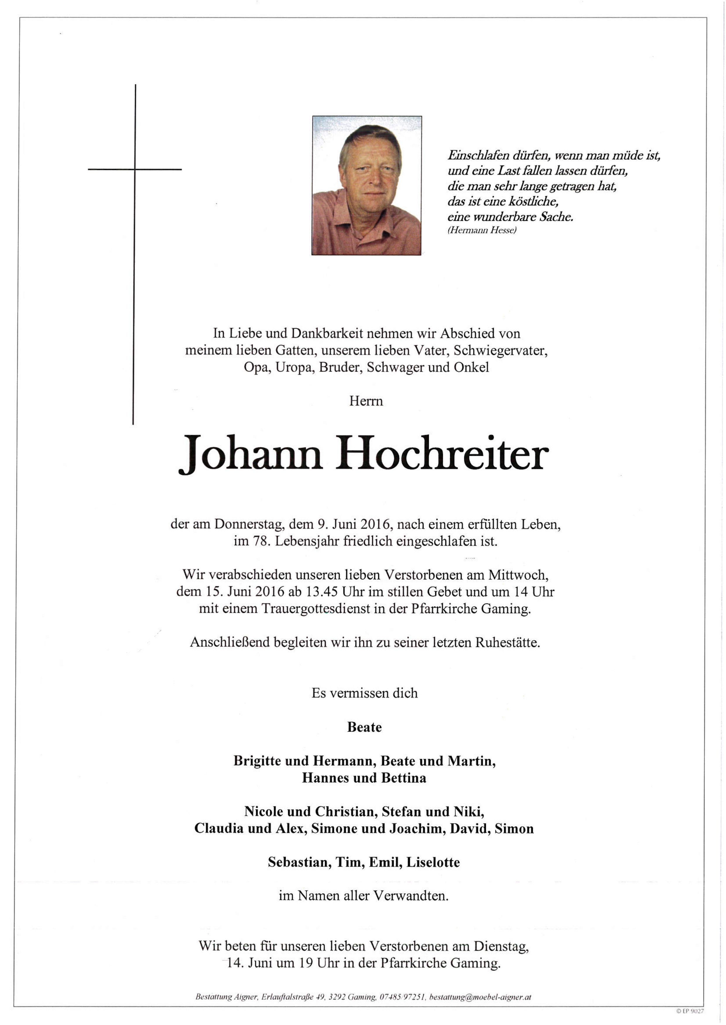 Johann Hochreiter