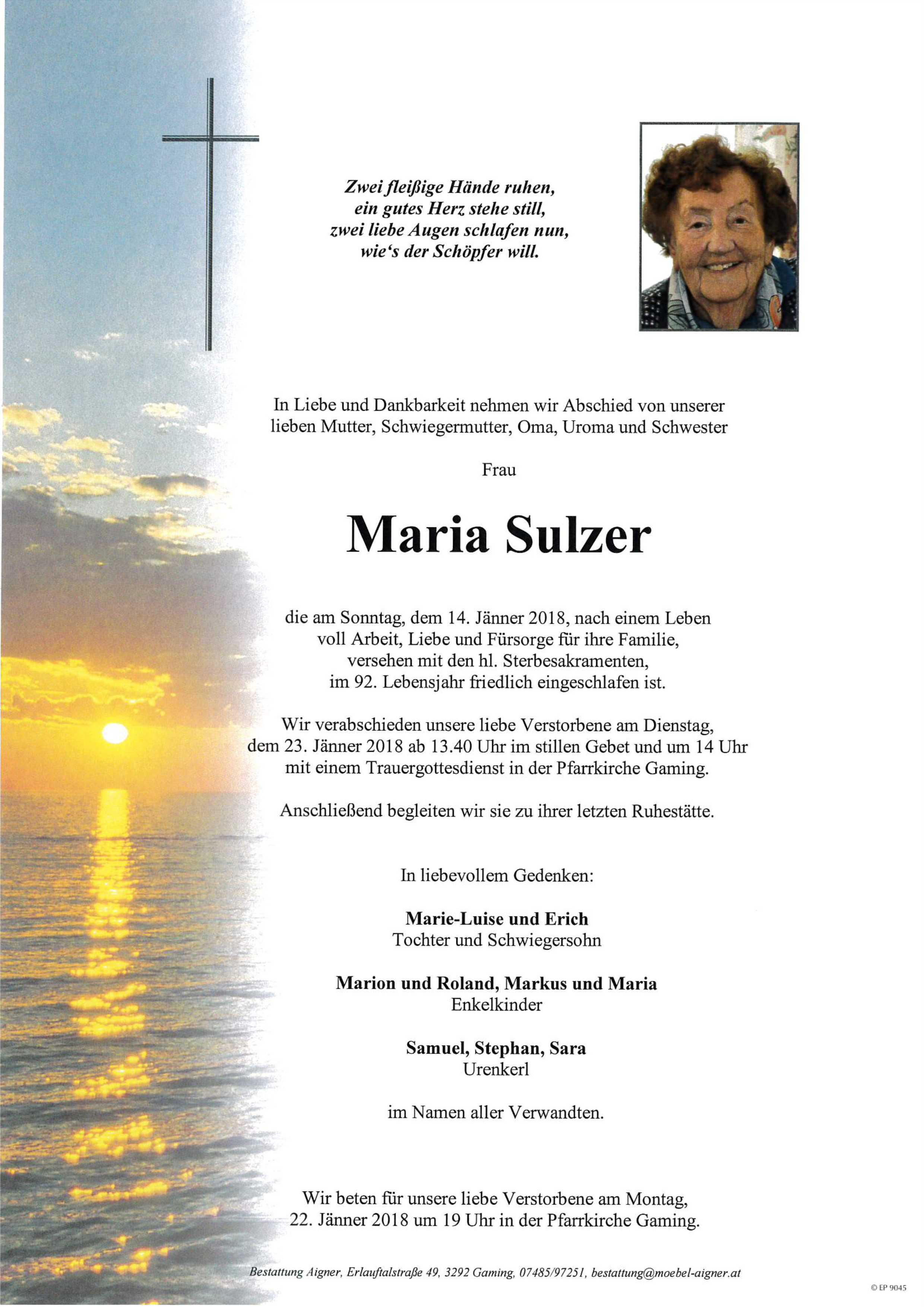 Maria Sulzer