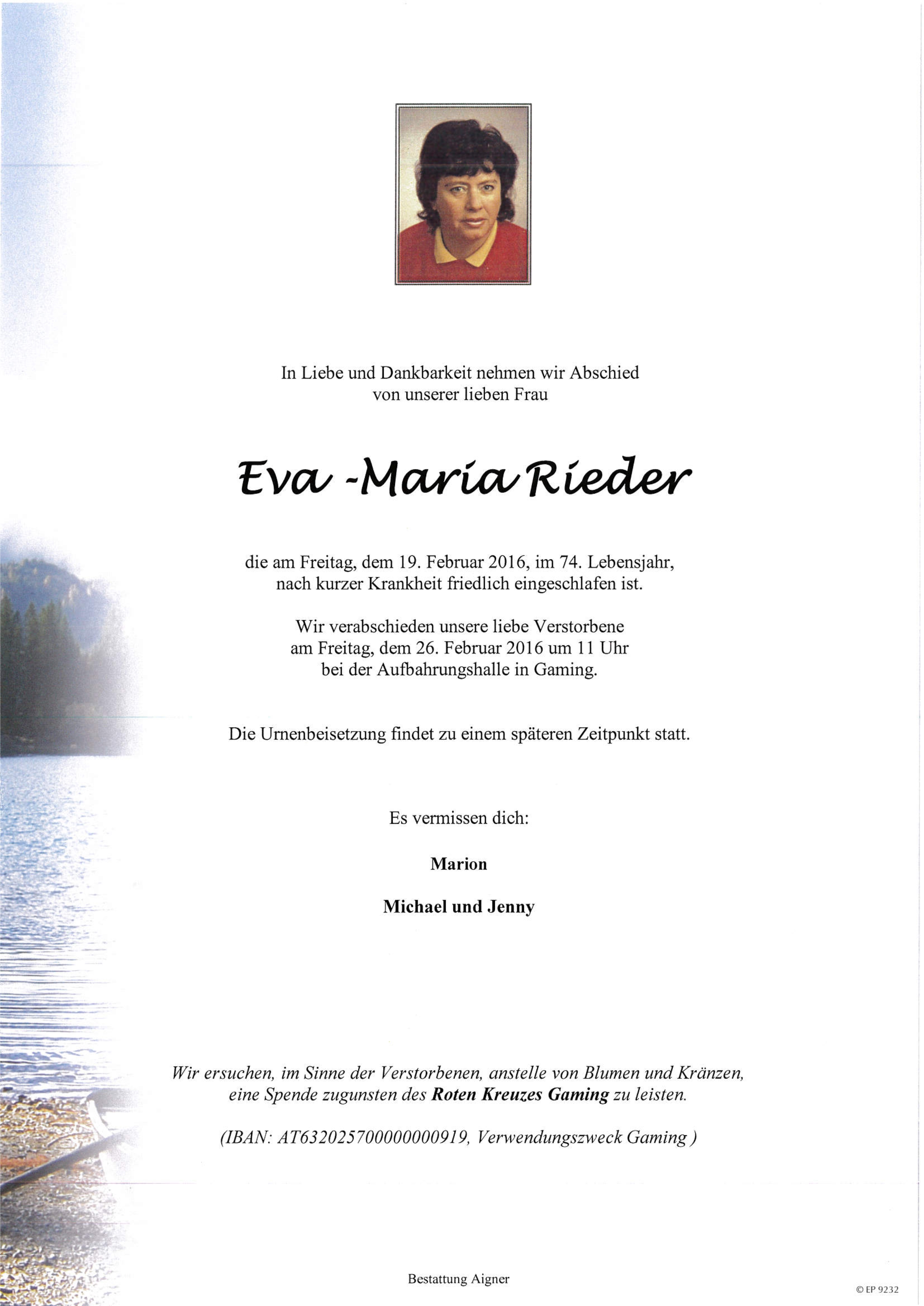 Eva-Maria Rieder